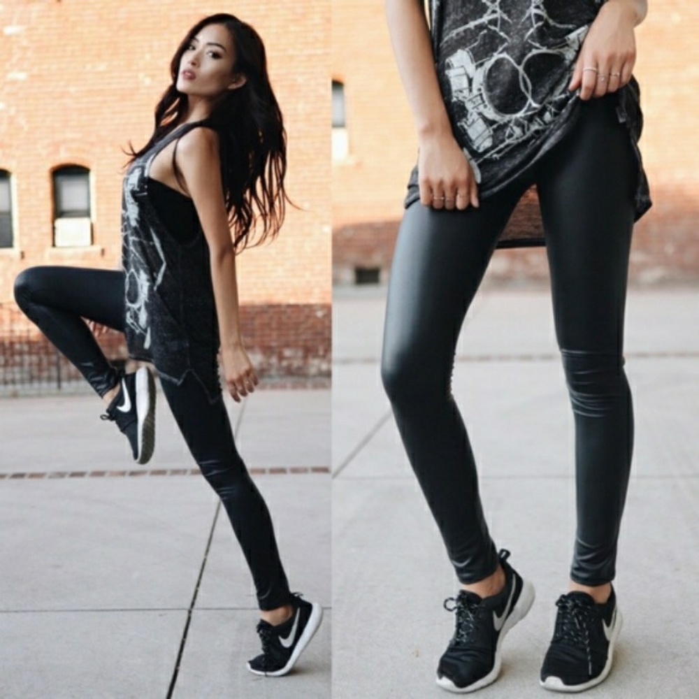 Matte Faux Leather Leggings
